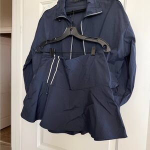 Zara Navy Blue Jacket and Skirt Set